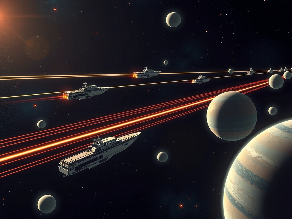 Interstellar trade routes visualization