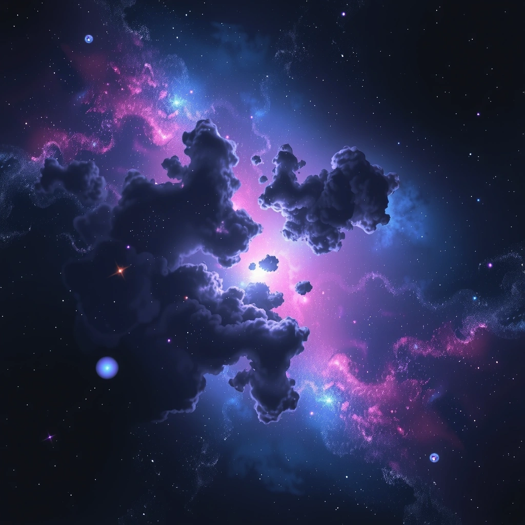 Deep space background with nebula effects